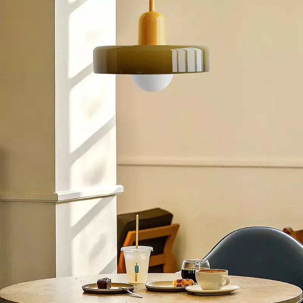 Adjustable suspension glass chandelier