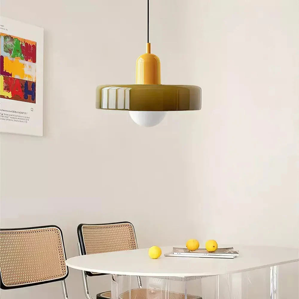 Adjustable suspension glass chandelier