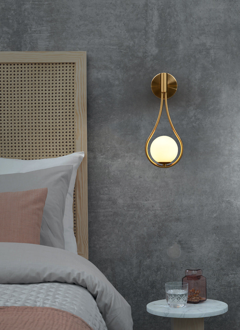 Nordic Frosted Glass Globe Wall Sconce