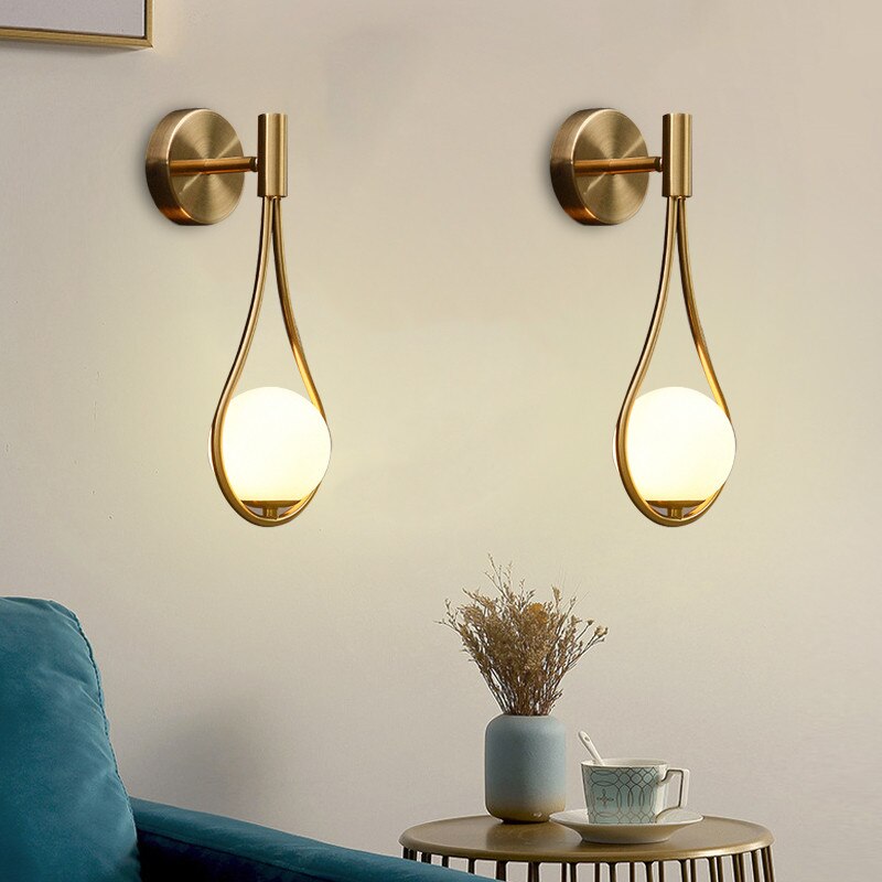 Nordic Frosted Glass Globe Wall Sconce