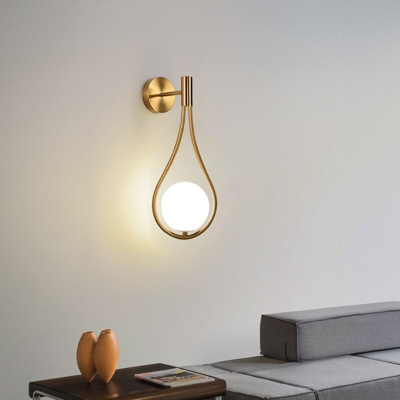 Nordic Frosted Glass Globe Wall Sconce