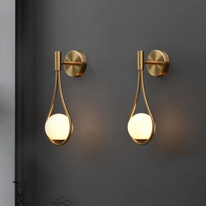 Nordic Frosted Glass Globe Wall Sconce
