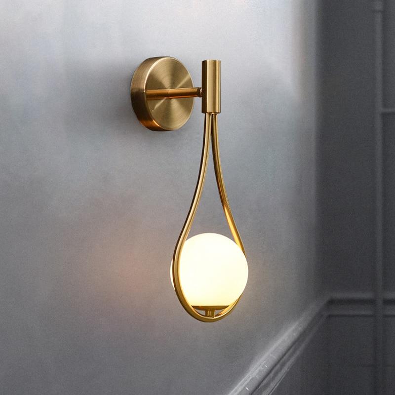 Nordic Frosted Glass Globe Wall Sconce