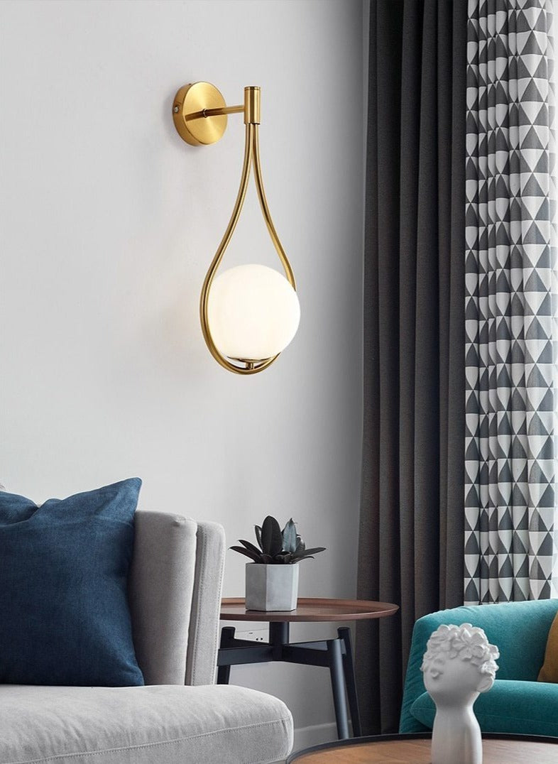 Nordic Frosted Glass Globe Wall Sconce