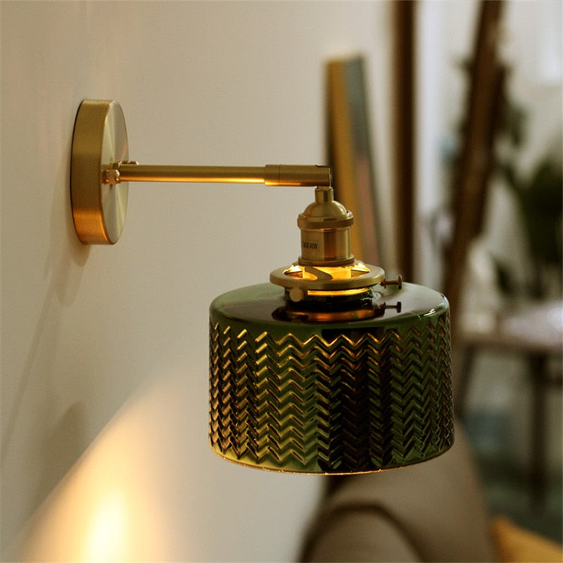 Nordic Green Glass Wall Sconce