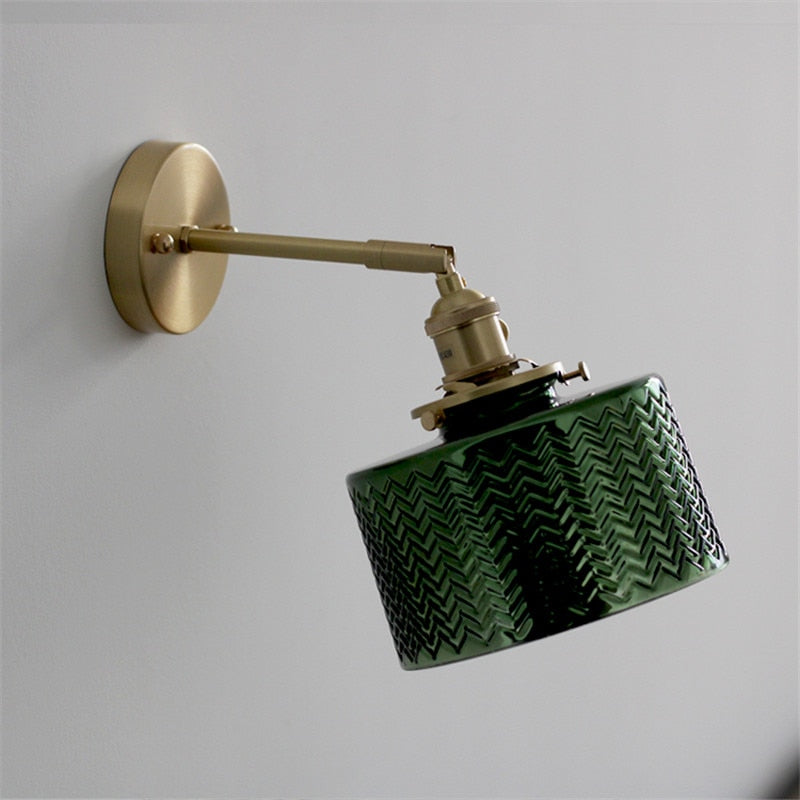 Nordic Green Glass Wall Sconce