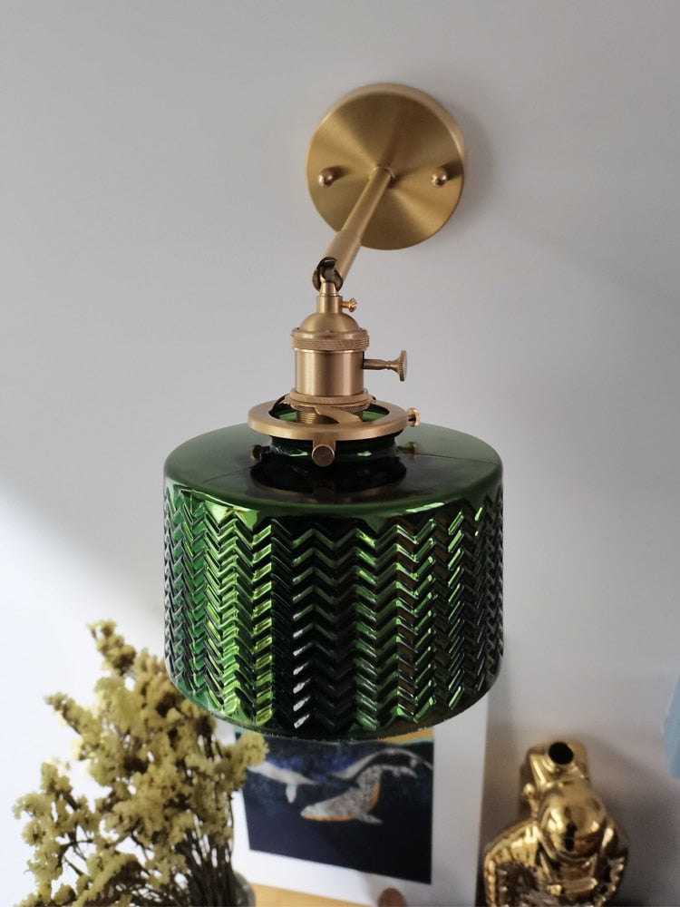 Nordic Green Glass Wall Sconce