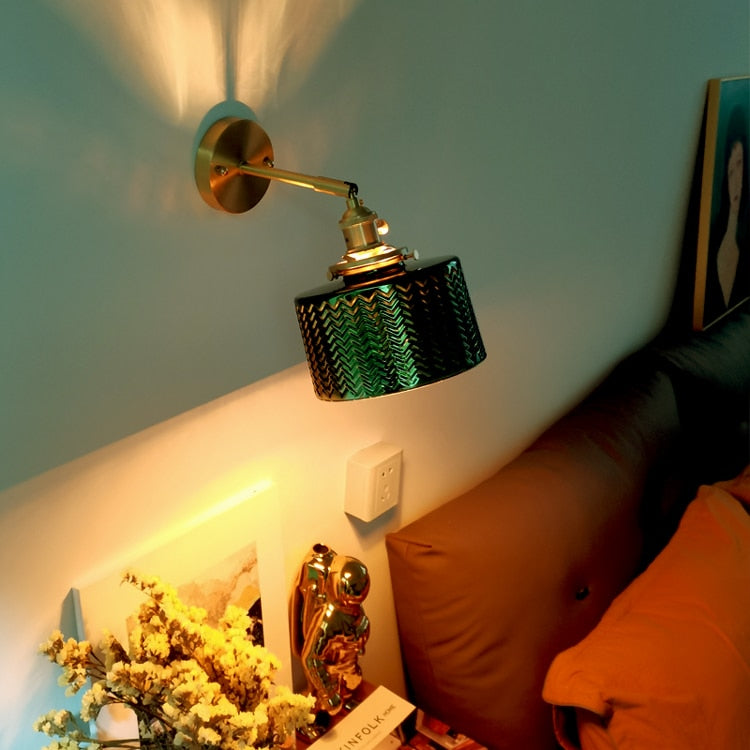Nordic Green Glass Wall Sconce